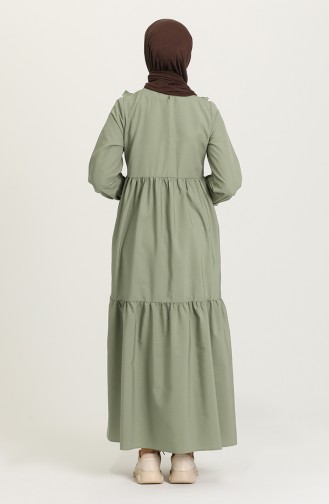 Khaki Hijab Dress 4509-01