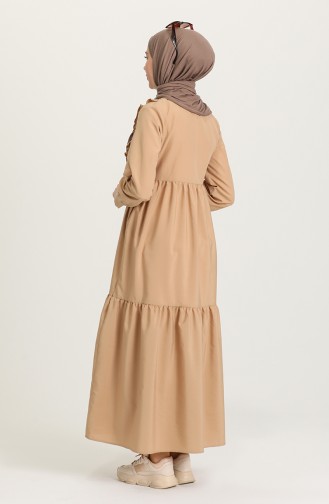 Milchkaffee Hijab Kleider 4509-02