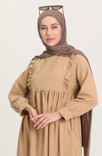 Milchkaffee Hijab Kleider 4509-02