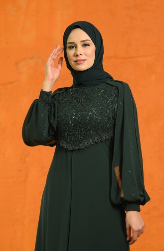 Habillé Hijab Vert emeraude 4856-06