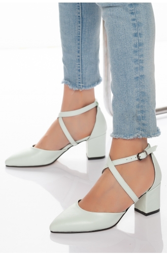 Chaussures a Talons Vert eau clair 0089SUYEŞİLİ-01