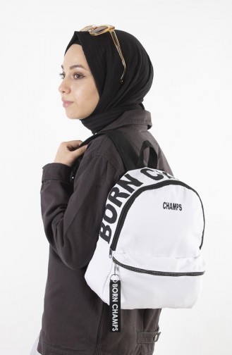 White Backpack 27-12