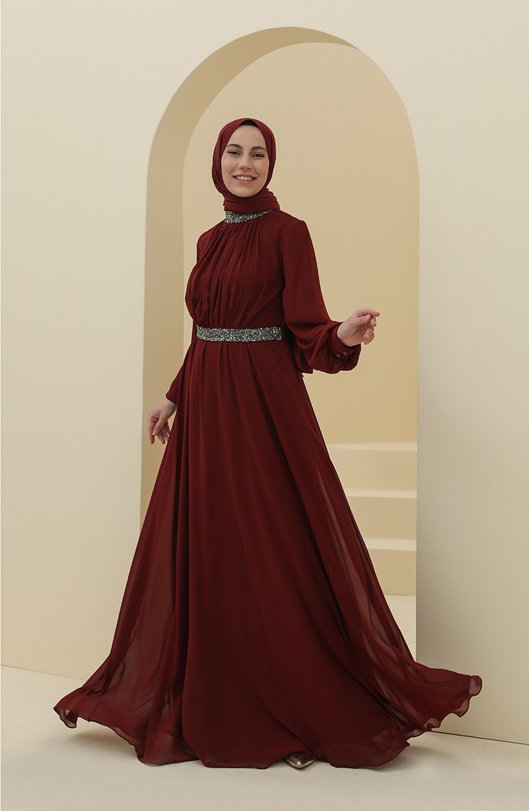 dark red hijab