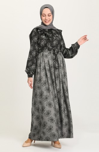 Black Hijab Dress 21Y8380-08