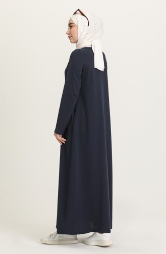 Dunkelblau Hijab Kleider 3279-13