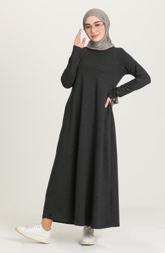 Anthrazit Hijab Kleider 3279-15