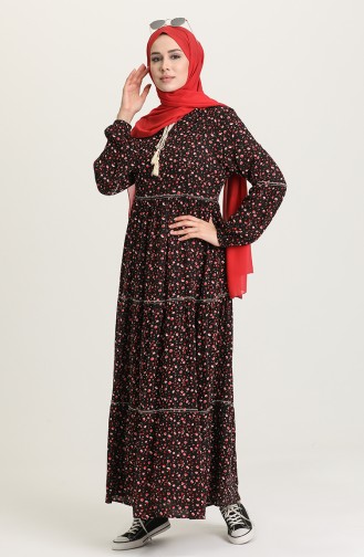 Schwarz Hijab Kleider 21Y8244B-01