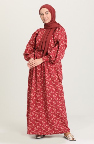 Weinrot Hijab Kleider 21Y8323-01