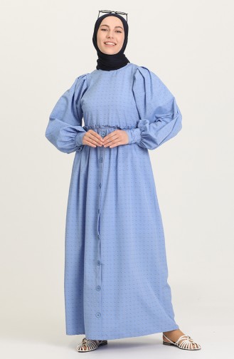 Indigo Hijab Dress 21Y8323A-02