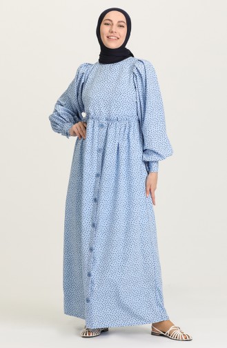 Robe Hijab Bleu 21Y8323A-03