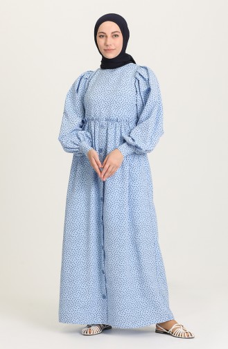 Robe Hijab Bleu 21Y8323A-03