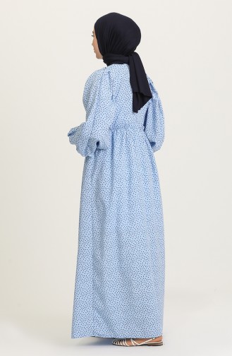 Robe Hijab Bleu 21Y8323A-03