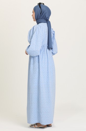 Blau Hijab Kleider 21Y8323B-01