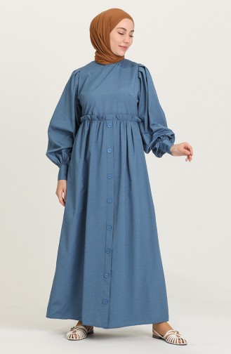 Indigo Hijab Dress 21Y8323C-03