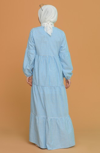 Robe Hijab Bleu 21Y8348-02