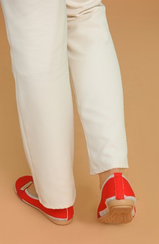 Red Women`s Flats 8826-6