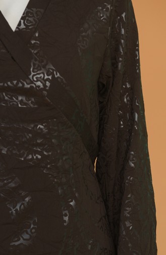 Yandan Bağlamalı Namaz Elbisesi 1010C-01 Kahverengi