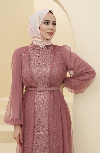 Habillé Hijab Rose Pâle Foncé 5383-14
