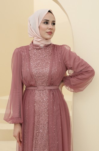 Silbergrau Hijab-Abendkleider 5383-14