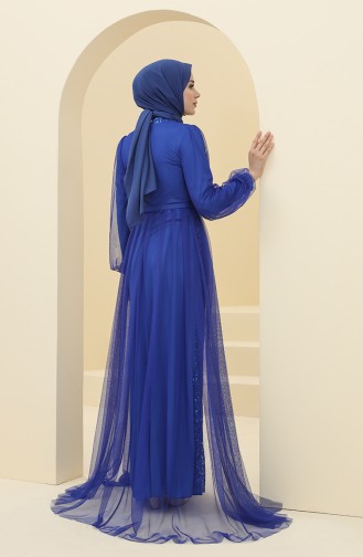 Silbergrau Hijab-Abendkleider 5383-17