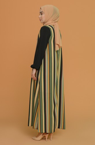 Khaki Hijab Kleider 0191-01