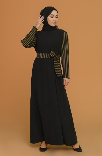 Khaki Hijab Dress 0195-01