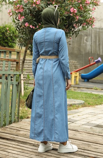 Denim Blue Hijab Dress 6192-02