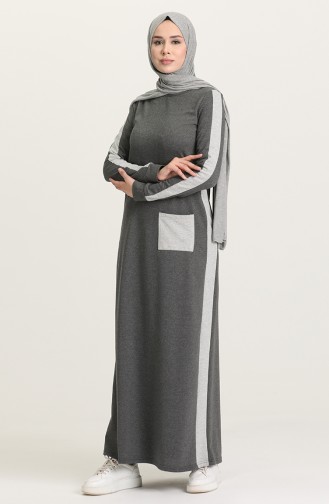 Grau Hijab Kleider 3262-16