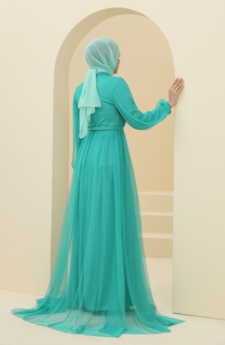 Grün Hijab-Abendkleider 5383-11