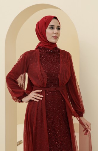 Habillé Hijab Bordeaux 5383-16