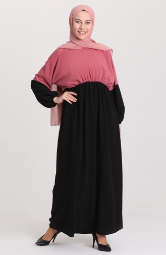 Robe Hijab Rose Pâle 0100-01