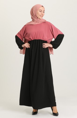 Robe Hijab Rose Pâle 0100-01