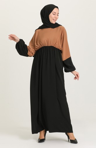 Schwarz Hijab Kleider 0197-01