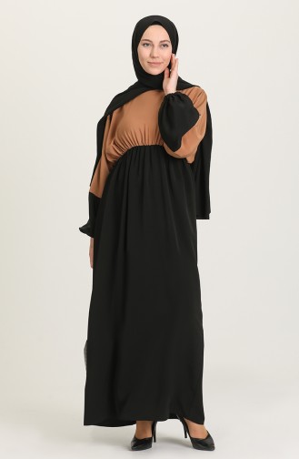 Schwarz Hijab Kleider 0197-01