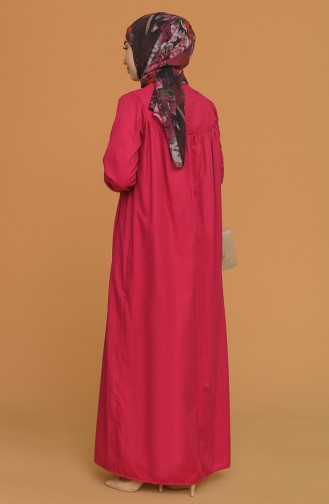 Robadan Büzgülü Elbise 0704-03 Mürdüm