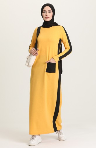 Yellow Hijab Dress 3262-17