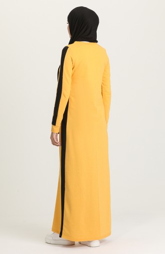 Yellow Hijab Dress 3262-17