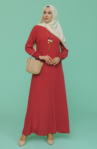 Robe Hijab Rose Pâle 1003-12
