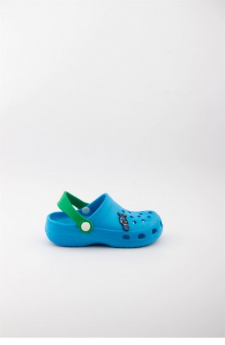 Turquoise Summer slippers 3519.MM A.YESIL-TURKUAZ
