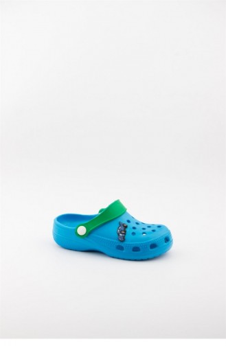Turquoise Summer slippers 3519.MM A.YESIL-TURKUAZ