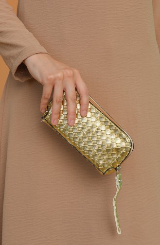 Gold Colour Portfolio Hand Bag 1214-207