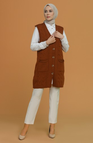 Tobacco Brown Gilet 4286-08