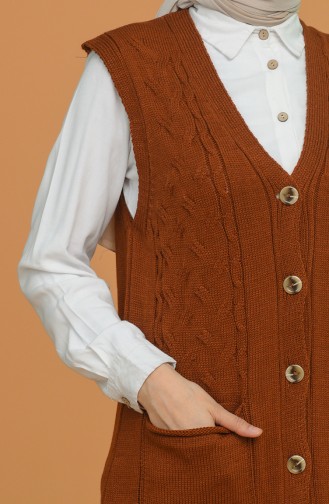 Tobacco Brown Gilet 4286-08