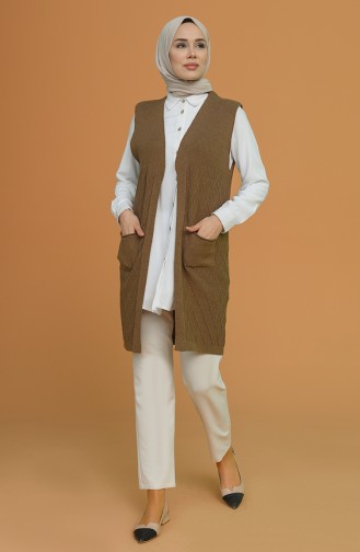 Tobacco Brown Gilet 4314-02