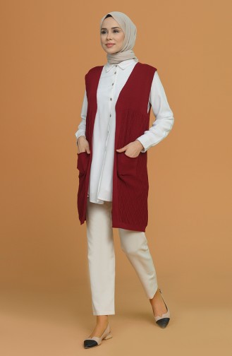 Claret red Gilet 4314-03