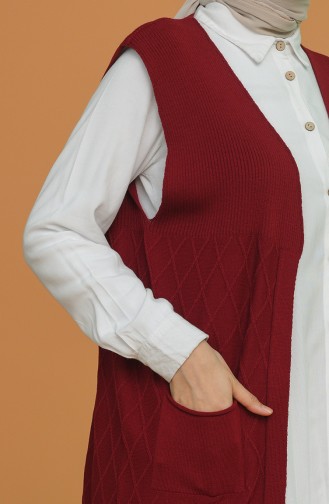 Claret red Gilet 4314-03