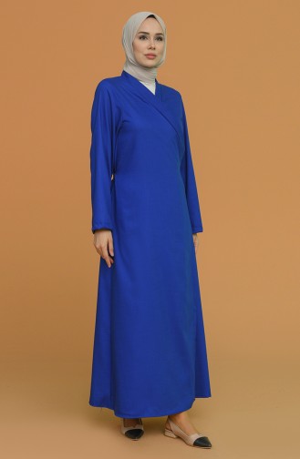 Yandan Bağlamalı Namaz Elbisesi 1004A-02 Saks