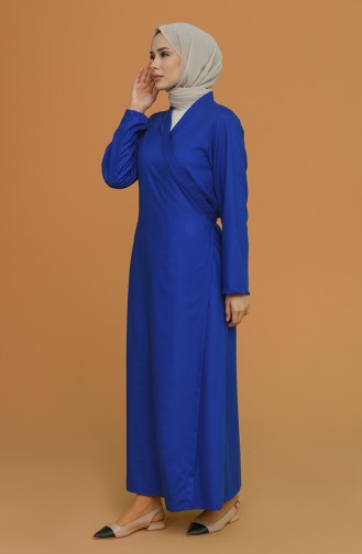 Yandan Bağlamalı Namaz Elbisesi 1004A-02 Saks