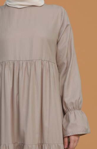 فستان بني مائل للرمادي 0709-04