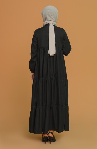 Schwarz Hijab Kleider 0712-01